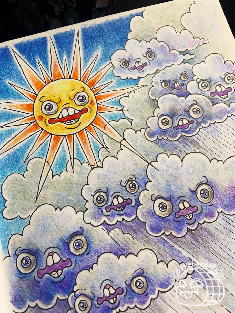 A mix of sun & cloud (Sketchbook)